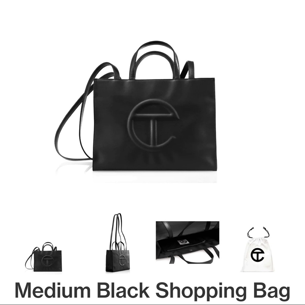 Telfar Medium Black Shopping Bag